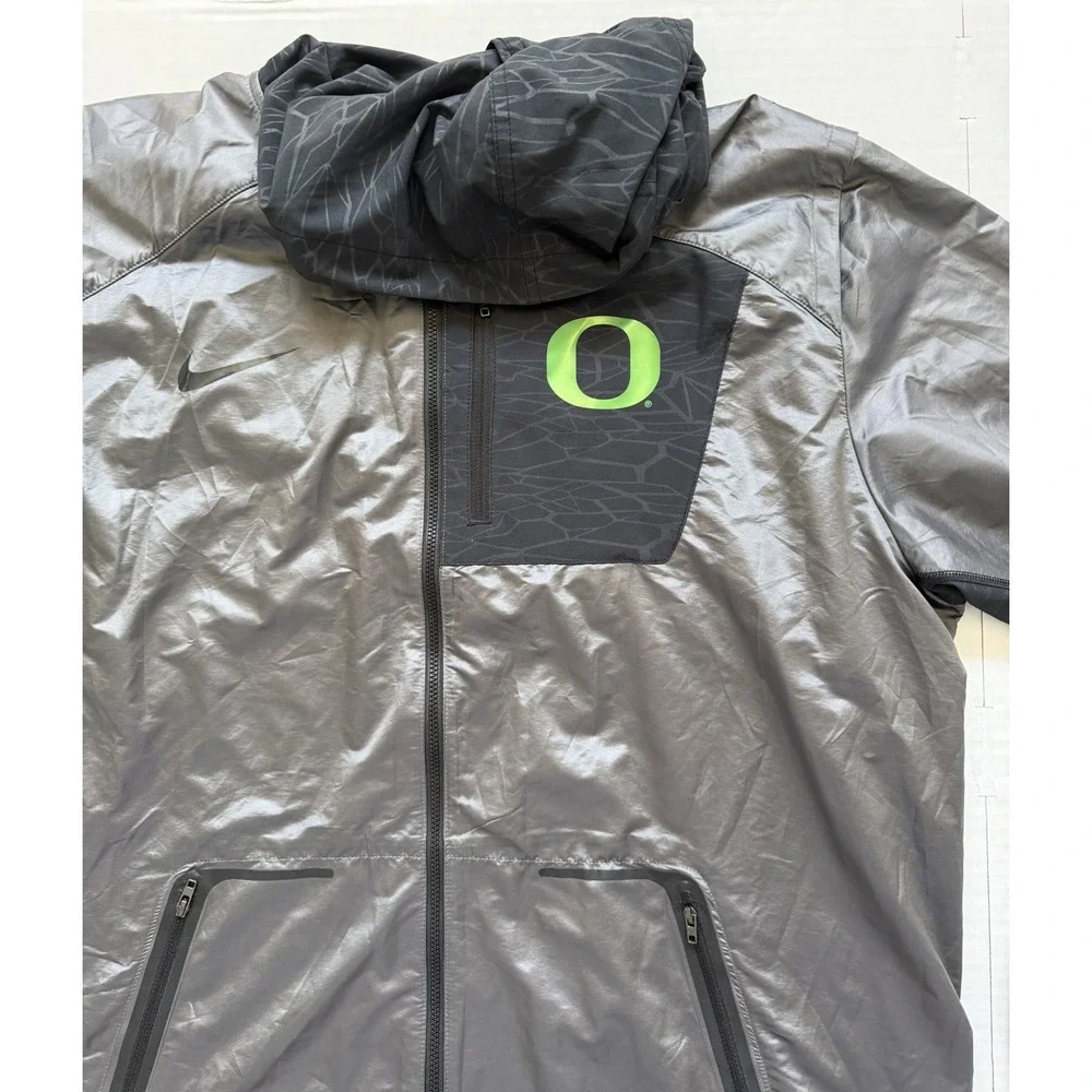 Nike Oregon Ducks Team Issued Football Full Zip Sideline Hoodie Jacket Men XL